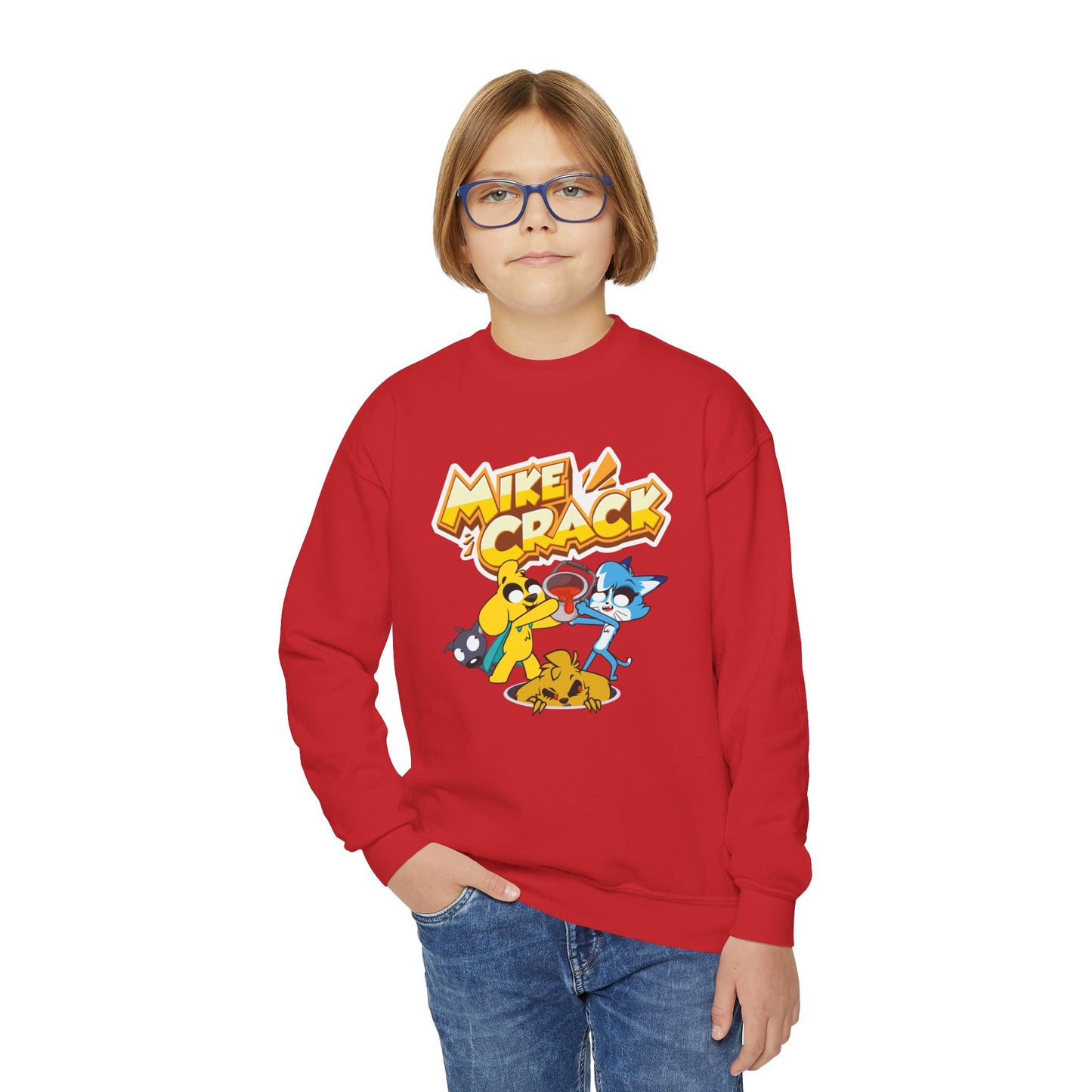 Mikecrack Youth Crewneck Sweatshirt
