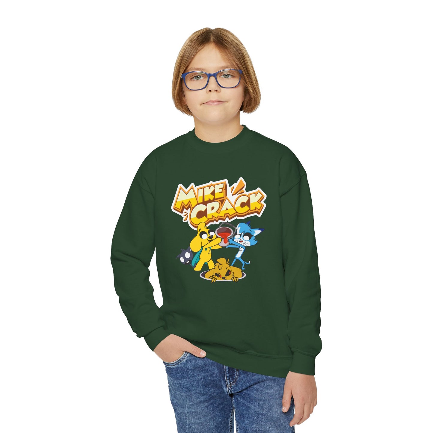 Mikecrack Youth Crewneck Sweatshirt