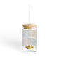 Mikecrack Glass Cup with Lid and Straw